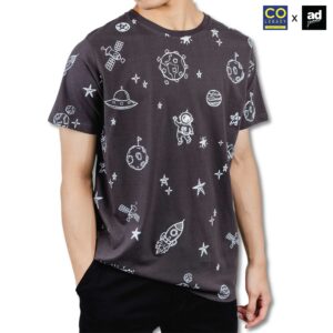 Colegacy X AD Jeans Men Oversize Cotton Space Graphic Tee