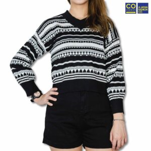Colegacy Long Sleeve Stripe Design Knited Sweater
