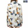 Colegacy Women Long Sleeve Collared Graphic Shirt