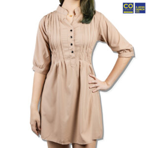 Colegacy Women Button Mid Short Sleeve Midi Dress